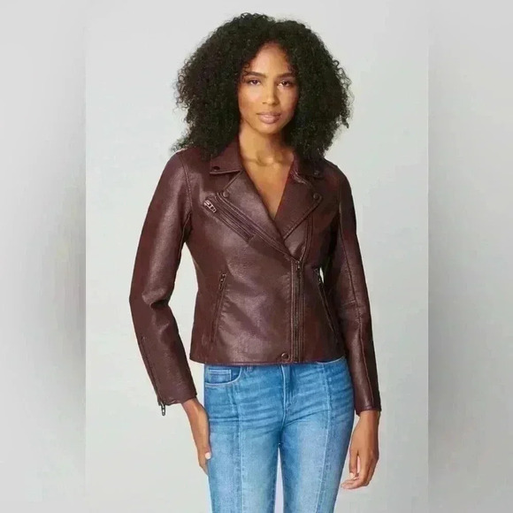Blank NYC Vegan Leather Moto Jacket - Picture 1 of 12